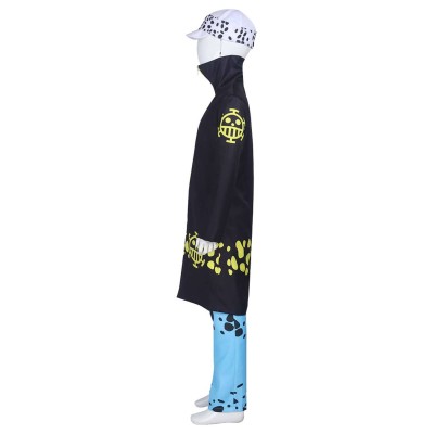 Trafalgar D. Water Law Kids Children Black Suit Cosplay Costume Halloween Carnival Outfit