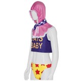 Senor Pink Suit Cosplay Costume Halloween Carnival Outfit