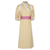Sanji Striped Kimono Suit Cosplay Costume Halloween Carnival Outfit