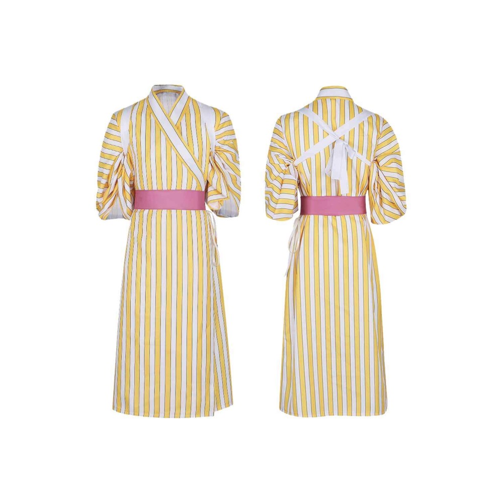 Sanji Striped Kimono Suit Cosplay Costume Halloween Carnival Outfit