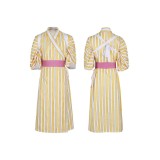 Sanji Striped Kimono Suit Cosplay Costume Halloween Carnival Outfit