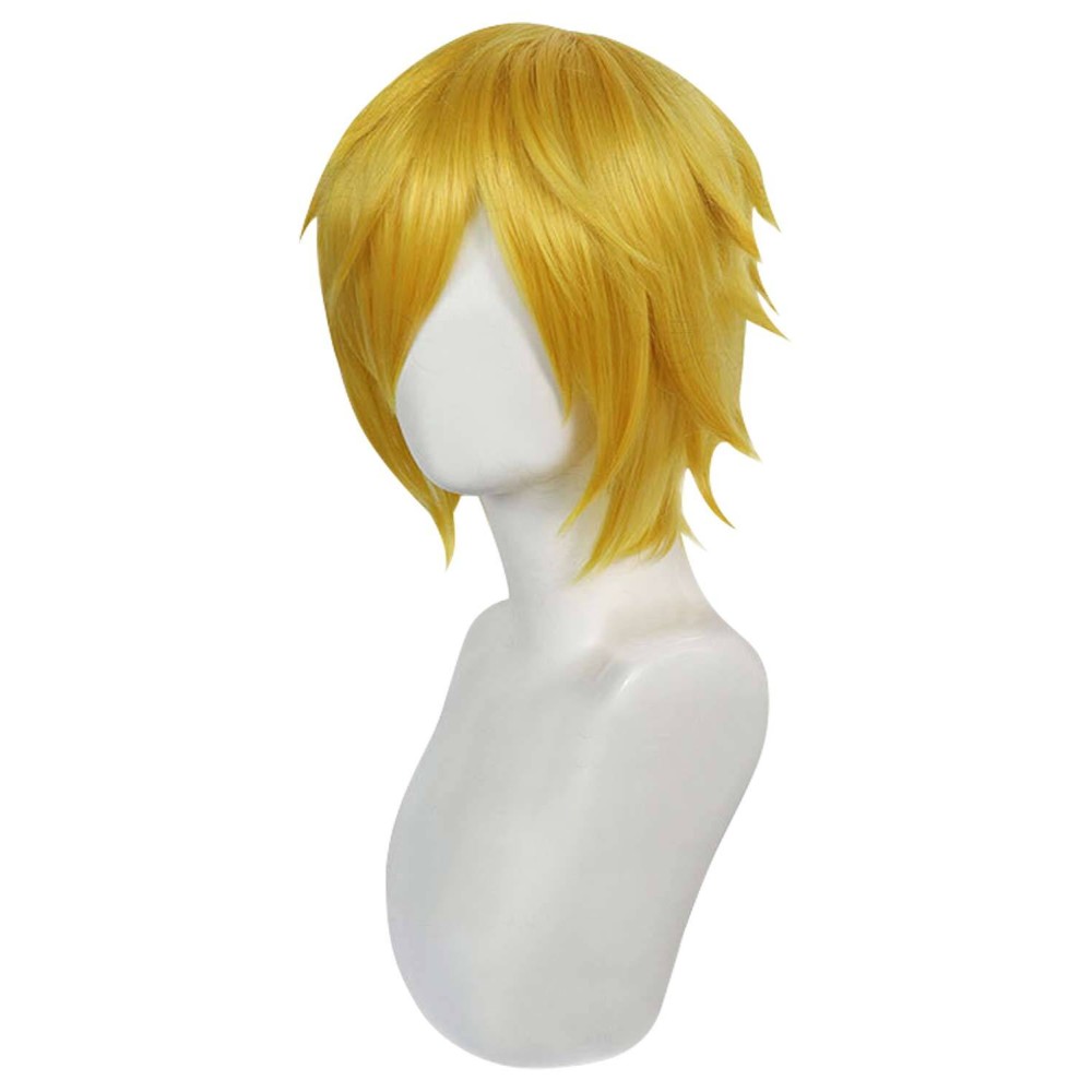 Sanji Wig Heat Resistant Synthetic Hair Accessories Cosplay Costume Halloween Carnival