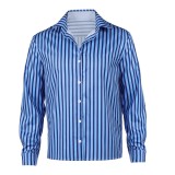 Costume de cosplay de chemise bleue Sanji pour Halloween et carnaval
