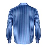 Costume de cosplay de chemise bleue Sanji pour Halloween et carnaval