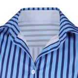 Costume de cosplay de chemise bleue Sanji pour Halloween et carnaval