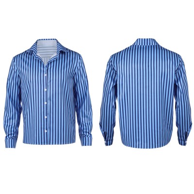 Costume de cosplay de chemise bleue Sanji pour Halloween et carnaval
