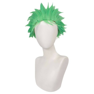 Roronoa Zoro Short Green Wig Heat Resistant Synthetic Hair Accessories Cosplay Costume Halloween Carnival