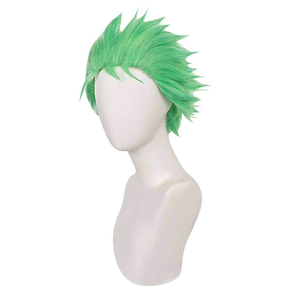 Roronoa Zoro Short Green Wig Heat Resistant Synthetic Hair Accessories Cosplay Costume Halloween Carnival