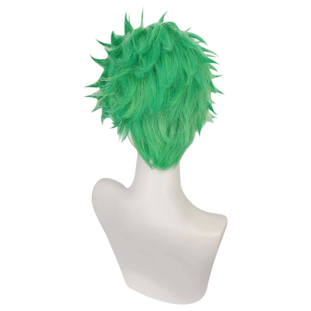 Roronoa Zoro Short Green Wig Heat Resistant Synthetic Hair Accessories Cosplay Costume Halloween Carnival