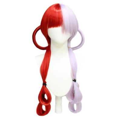 RED UTA Wig Heat Resistant Synthetic Hair Party Props Cosplay Costume Halloween Carnival