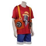 Costume de cosplay Monkey D. Luffy Rouge de One Piece pour Halloween et carnaval