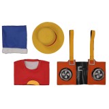Costume de cosplay Monkey D. Luffy Rouge de One Piece pour Halloween et carnaval
