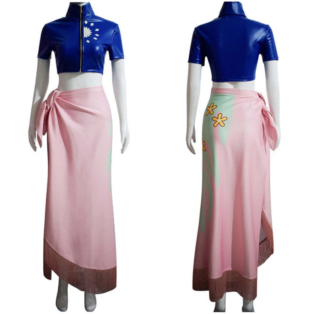 Nico Robin Skirt Dress Festival Cosplay Costume Halloween Carnival Outfit