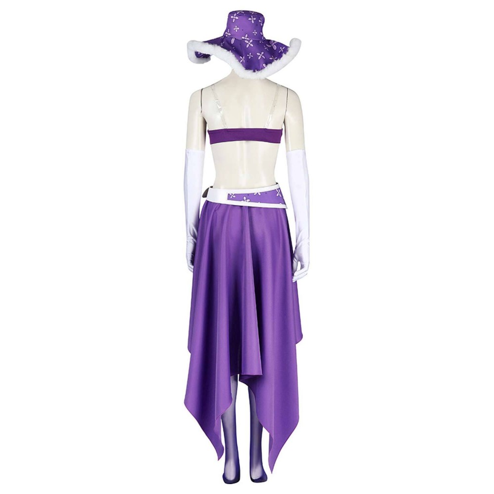 One Piece Nico Robin 15th Anniversary Purple Dress Suit Costume de Cosplay Halloween Carnaval