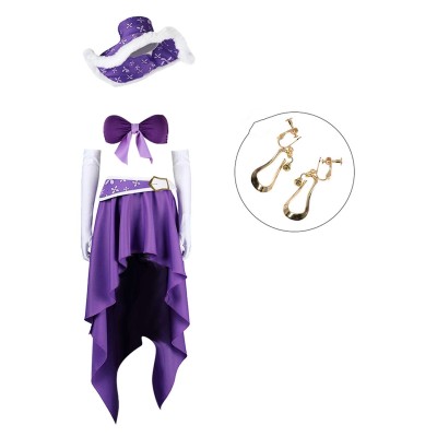 One Piece Nico Robin 15th Anniversary Purple Dress Suit Costume de Cosplay Halloween Carnaval