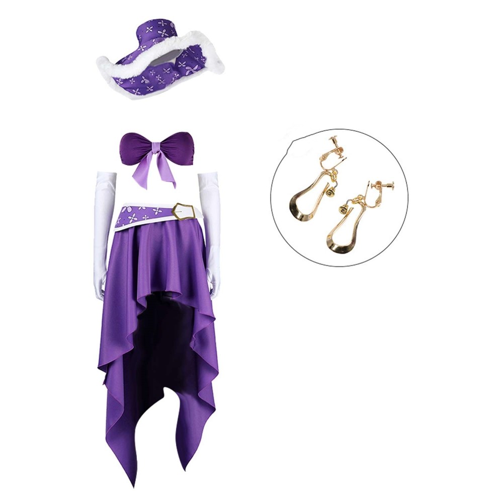 One Piece Nico Robin 15th Anniversary Purple Dress Suit Costume de Cosplay Halloween Carnaval