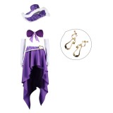 One Piece Nico Robin 15th Anniversary Purple Dress Suit Costume de Cosplay Halloween Carnaval