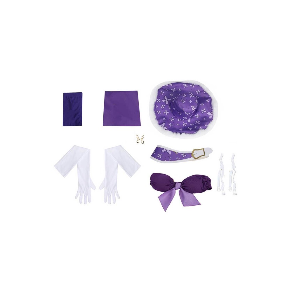 One Piece Nico Robin 15th Anniversary Purple Dress Suit Costume de Cosplay Halloween Carnaval