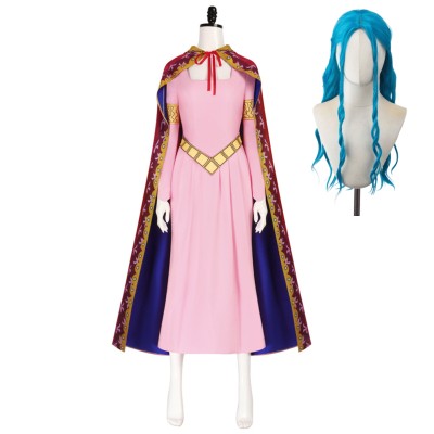 Nefertari Vivi Pink Dress Cosplay Costume Halloween Carnival Outfit