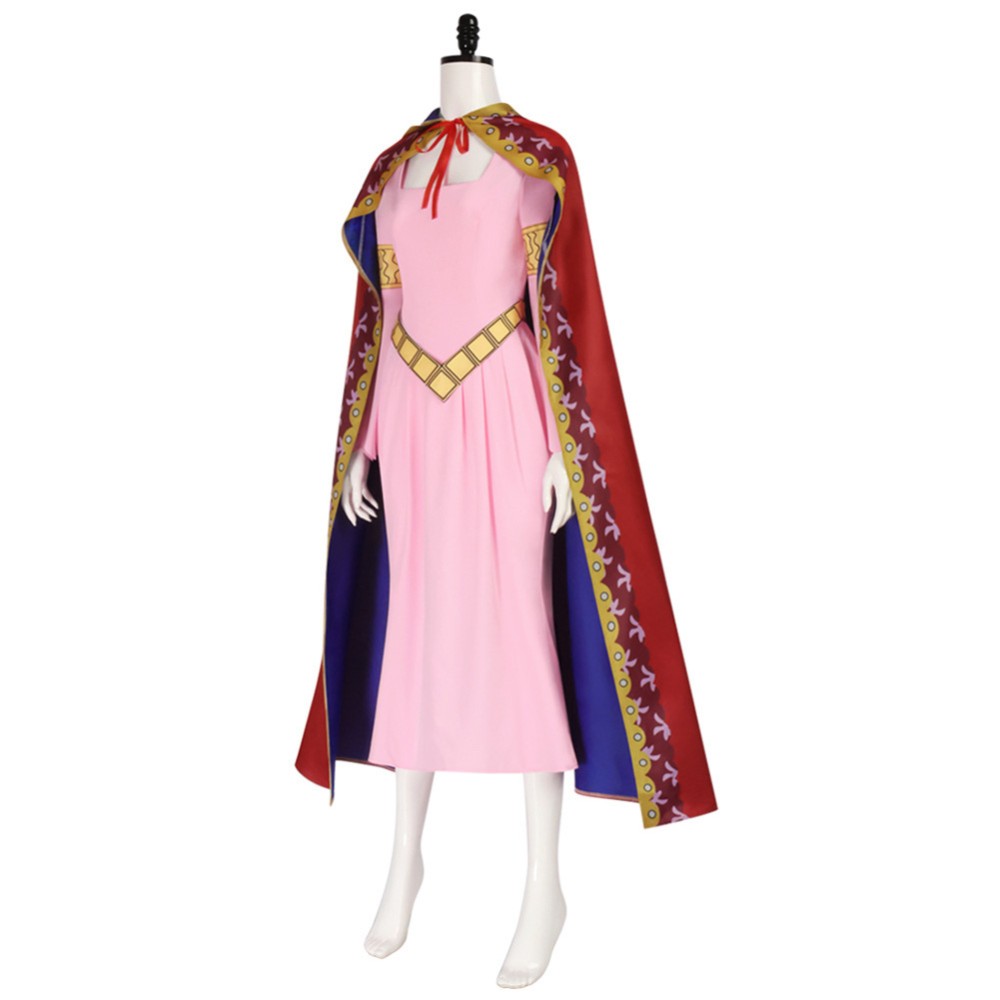 Nefertari Vivi Pink Dress Cosplay Costume Halloween Carnival Outfit