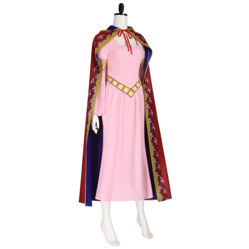 Nefertari Vivi Pink Dress Cosplay Costume Halloween Carnival Outfit