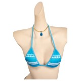 One Piece Nami Blue Top Bottoms 5 Piece Bikinis Set Swimsuit Suit Cosplay Costume Halloween Carnival Outfit