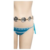 One Piece Nami Blue Top Bottoms 5 Piece Bikinis Set Swimsuit Suit Cosplay Costume Halloween Carnival Outfit