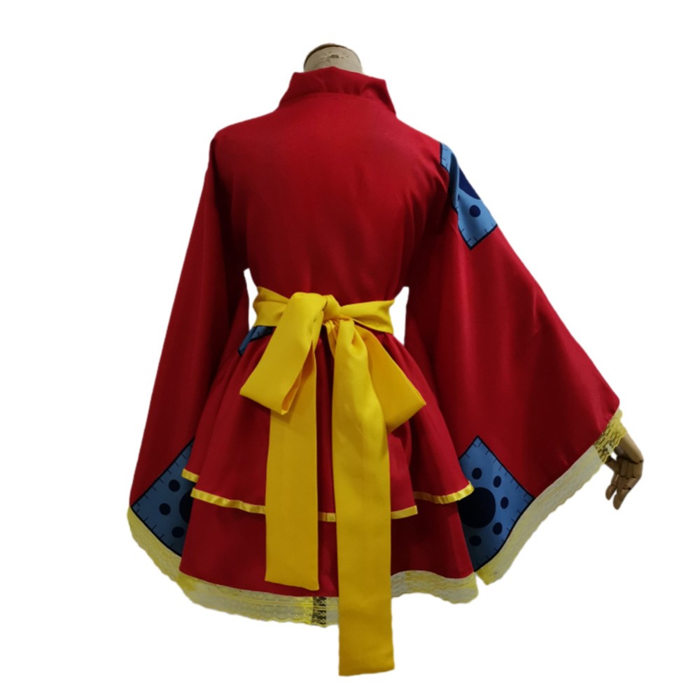 One Piece Luffy Women Lolita Dress Suit Cosplay Costume Halloween Carnival Outfit