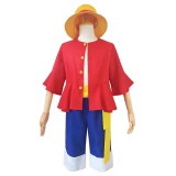 Luffy Kids Children Party Suit Cosplay Costume Halloween Carnival Outfit