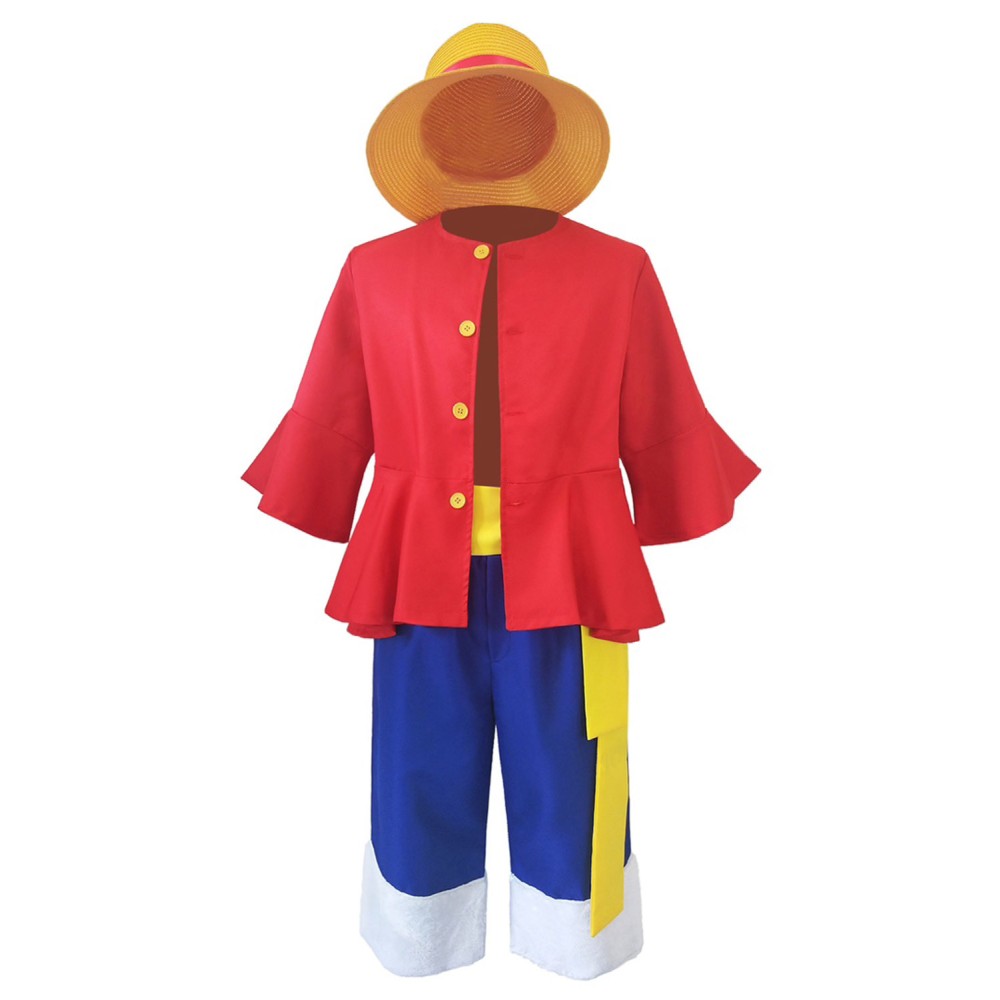 Luffy Kids Children Party Suit Cosplay Costume Halloween Carnival Outfit