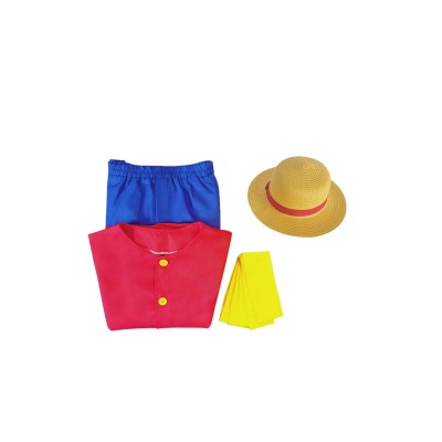Luffy Kids Children Party Suit Cosplay Costume Halloween Carnival Outfit