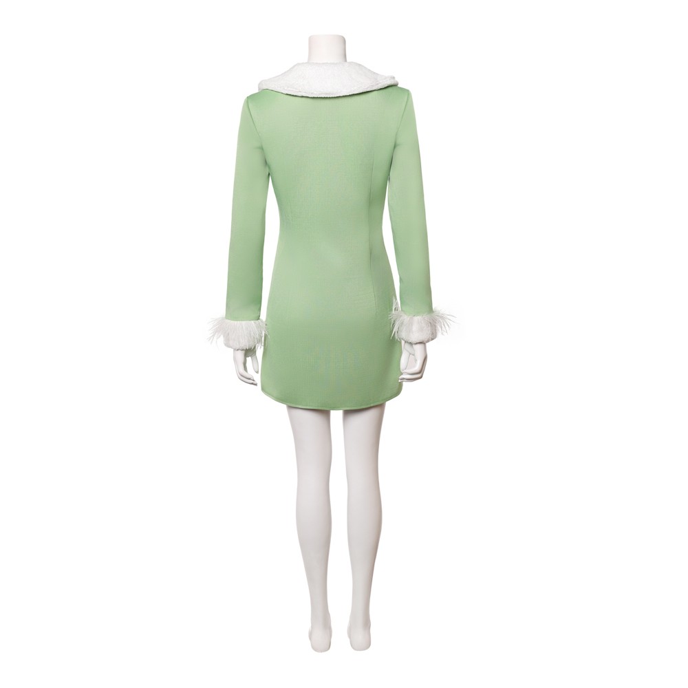 Vivi Miss Wednesday Women Green Cosplay Costume Halloween Carnival Outfit