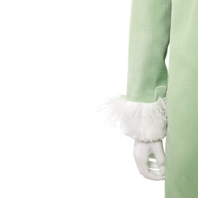 Vivi Miss Wednesday Women Green Cosplay Costume Halloween Carnival Outfit