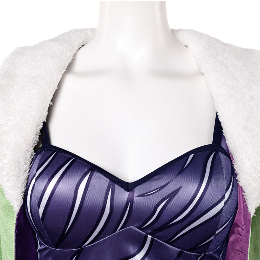Vivi Miss Wednesday Women Green Cosplay Costume Halloween Carnival Outfit