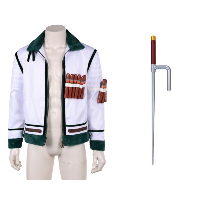 Smoker White Coat Cosplay Costume Halloween Carnival Outfit