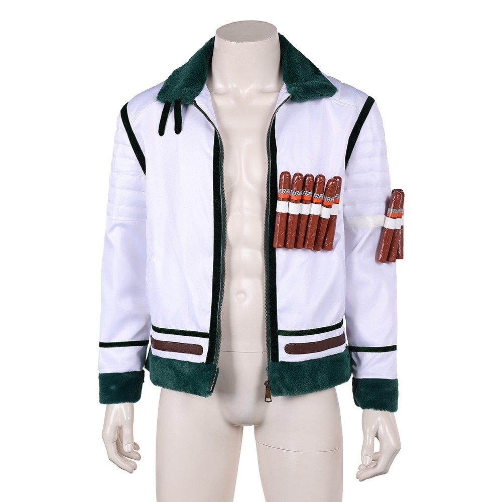 Smoker White Coat Cosplay Costume Halloween Carnival Outfit