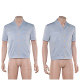 Sanji Blue Top Cosplay Costume Halloween Carnival Outfit