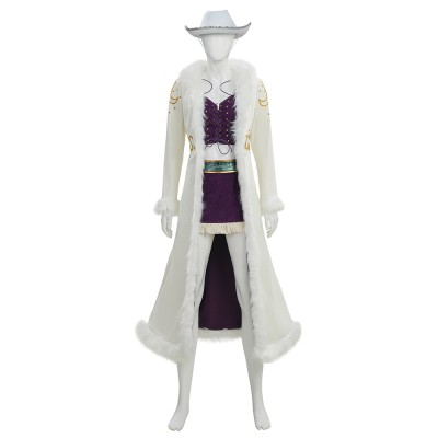 Niko Robin Femme Costume Cosplay Blanc Tenue Halloween Carnaval