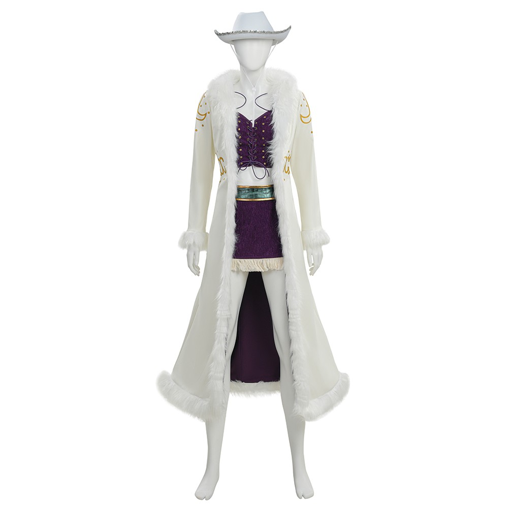 Niko Robin Femme Costume Cosplay Blanc Tenue Halloween Carnaval
