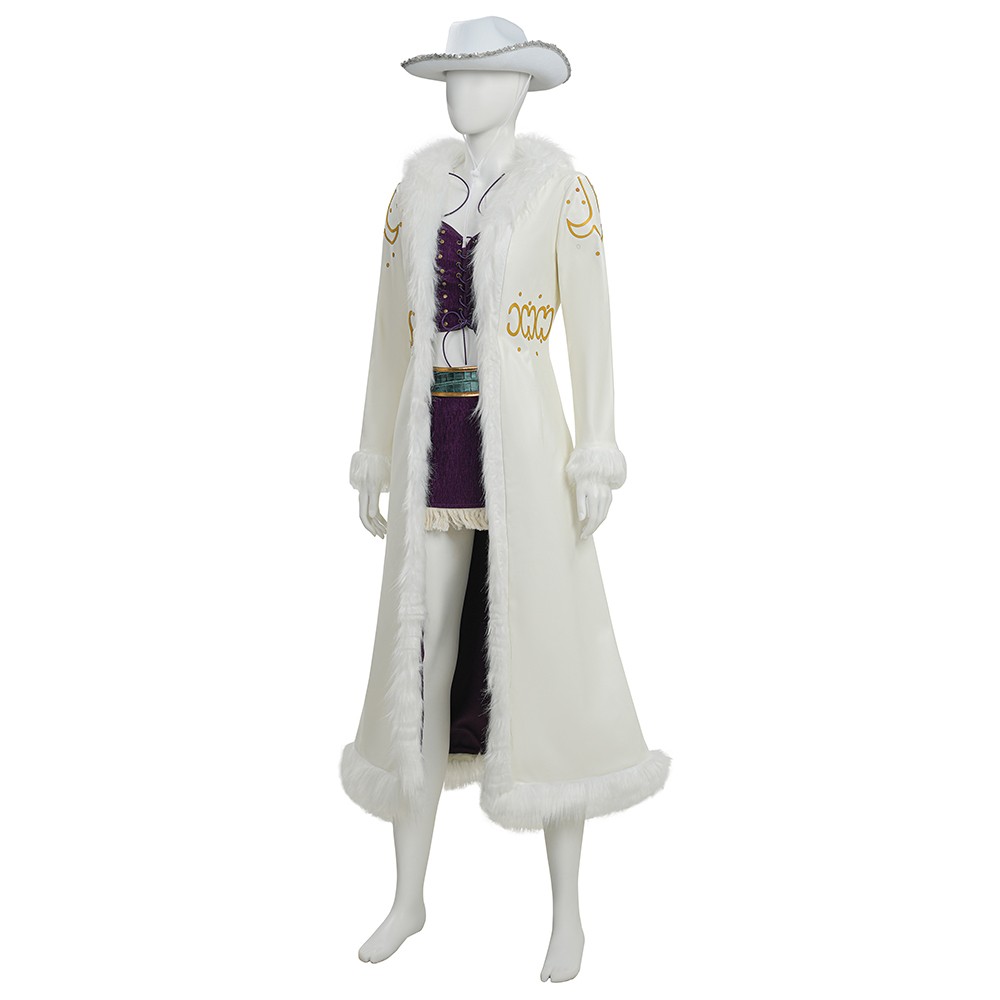Niko Robin Femme Costume Cosplay Blanc Tenue Halloween Carnaval