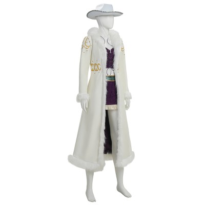 Niko Robin Femme Costume Cosplay Blanc Tenue Halloween Carnaval