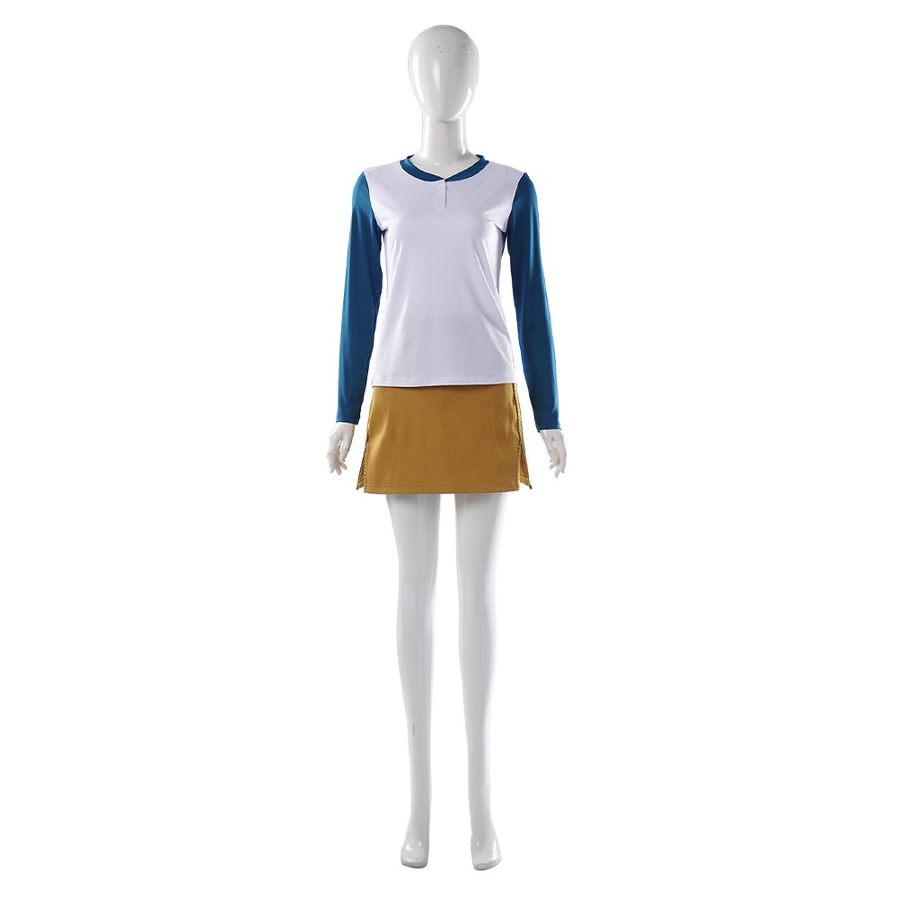 Nami Women White Cosplay Costume Halloween Carnival Outfit