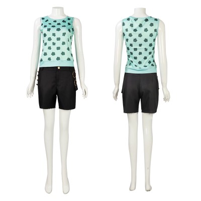 Nami Women Green Cosplay Costume Halloween Carnival Outfit