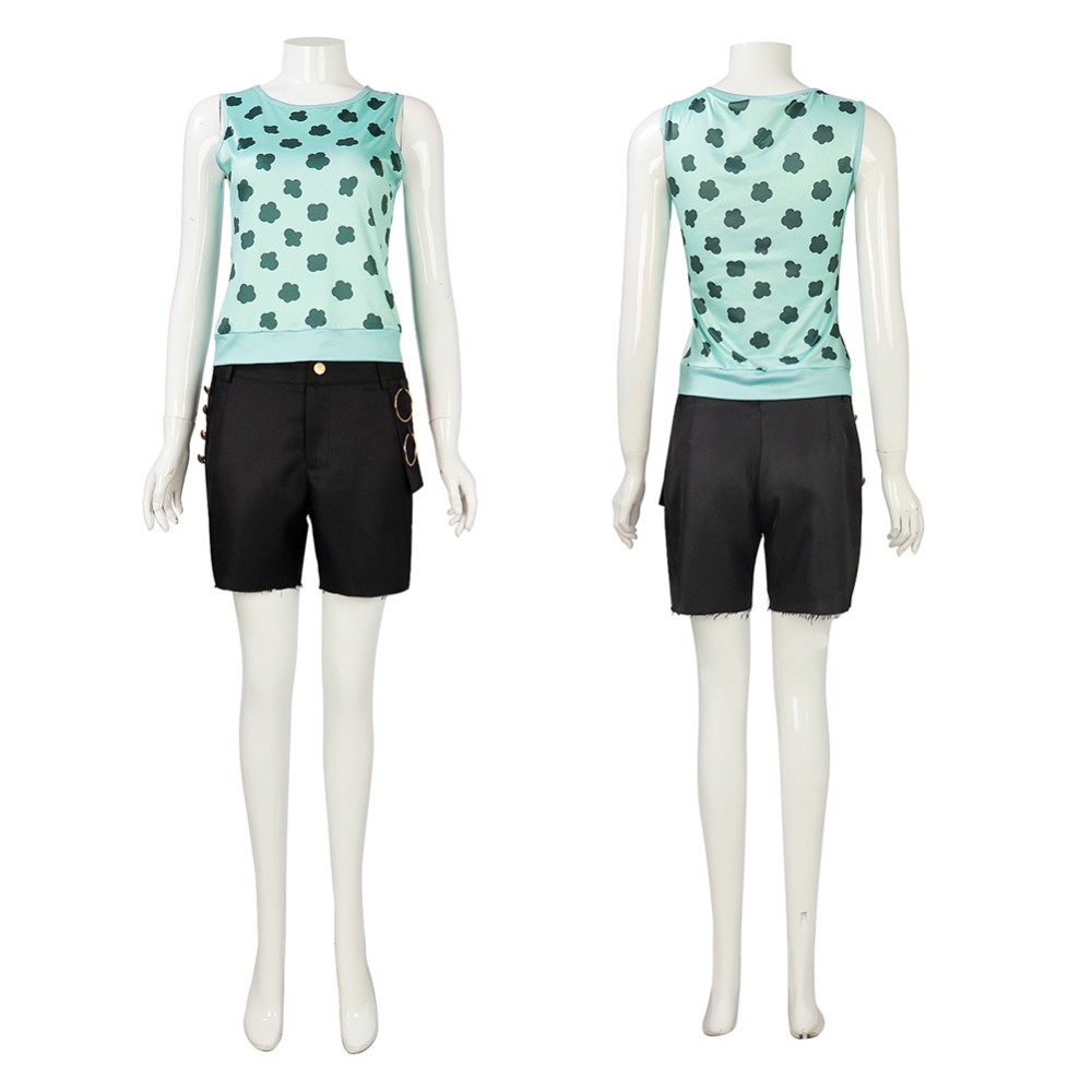 Nami Women Green Cosplay Costume Halloween Carnival Outfit