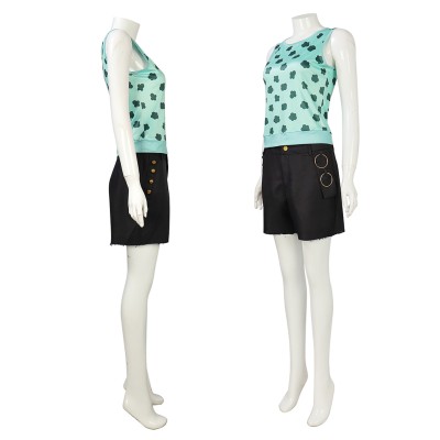 Nami Women Green Cosplay Costume Halloween Carnival Outfit