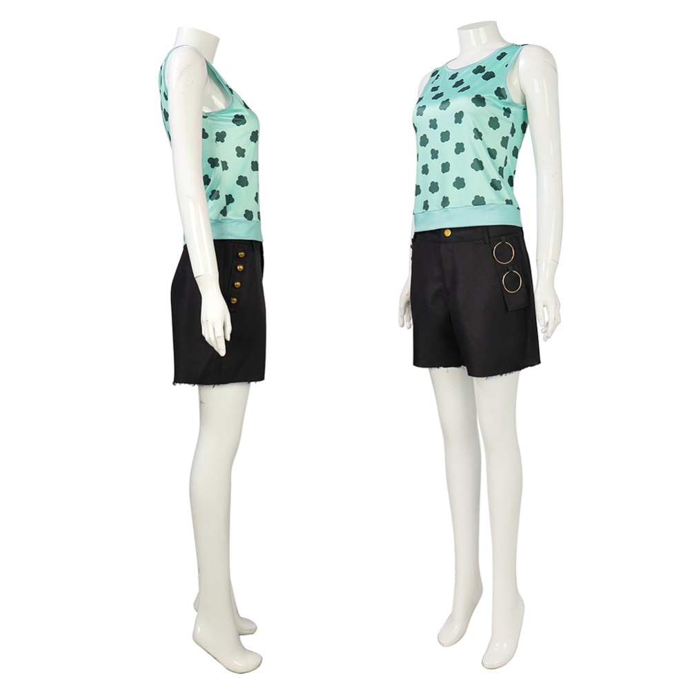 Nami Women Green Cosplay Costume Halloween Carnival Outfit
