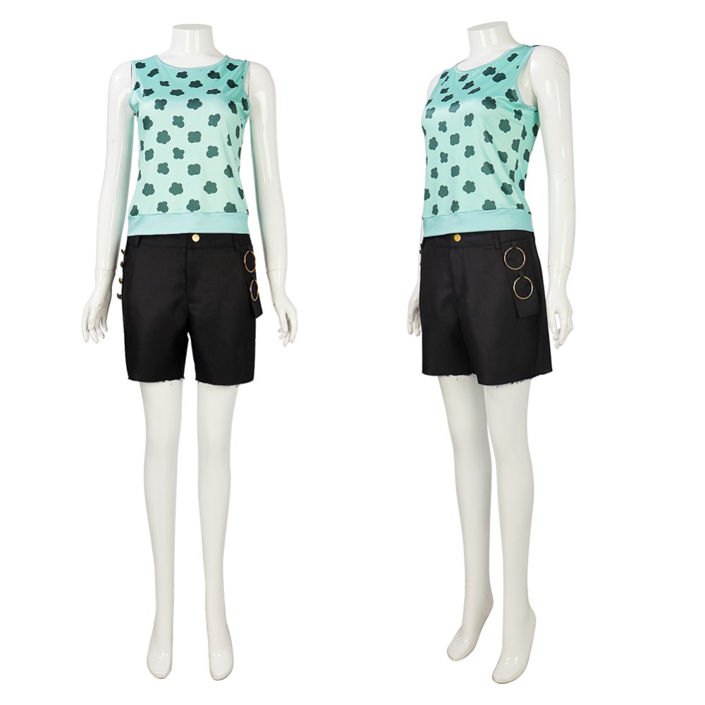 Nami Women Green Cosplay Costume Halloween Carnival Outfit