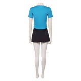 Nami Femmes T-Shirt Bleu Costume Cosplay Halloween Carnaval Tenue