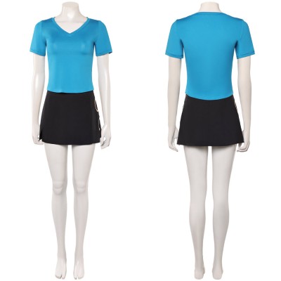Nami Femmes T-Shirt Bleu Costume Cosplay Halloween Carnaval Tenue