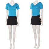 Nami Femmes T-Shirt Bleu Costume Cosplay Halloween Carnaval Tenue